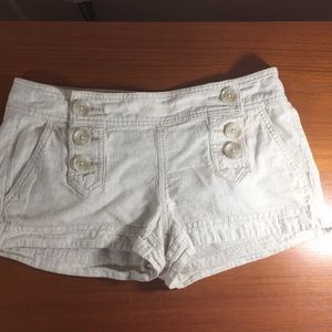 Express Linen shorts with buttons 0